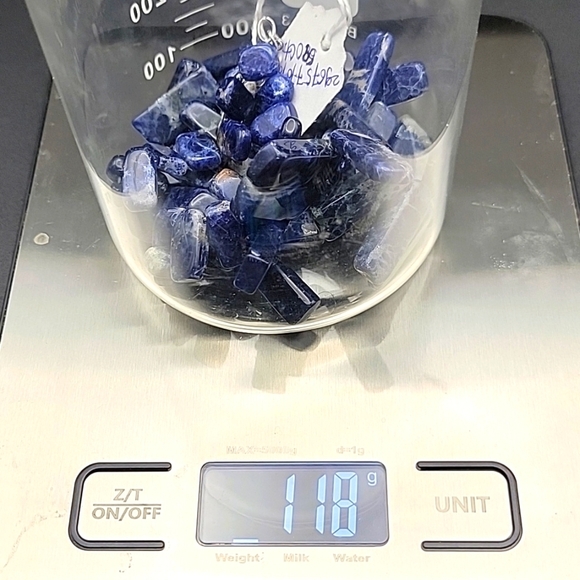 Sodalite Flat Slab 590 Cts Natural Gemstone Single Strand Beaded Necklace - Picture 7 of 11